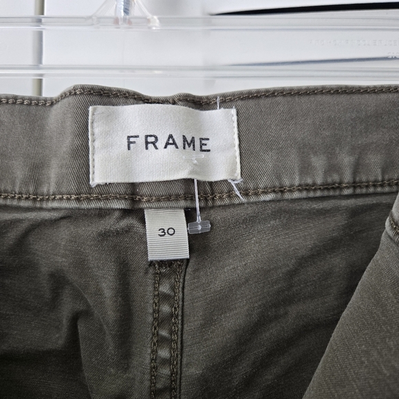 FRAME WASHED FATIGUE HIGH WAIST PATH POCKETS UTILITY SHORTS SIZE 30  #083 - Picture 7 of 11